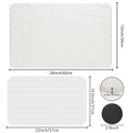 Ceecysaa 60 x 39cm Stone Bath Mat, Diatomaceous Earth Quick Dry Non Slip, White 🍁 All In One Marketplace Canada