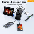 COPINK Power Bank with Built in Cables, 25000mAh Fast Charging Portable Charger,5 Output 2 Input LED Display Slim External Battery Pack for iPhone, Samsung, Android Phones, Tablets 🍁 All In One Marketplace Canada