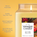Yankee Candle Large Jar Scented Candle with up to 150 Hour Burn Time, Premium Plant Wax Blend for Cleaner Consistent Burn and Room Filling Fragrance, 22 oz, Autumn Wreath 🍁 All In One Marketplace Canada