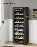 SONGMICS 10-Tier Shoe Rack, Shoe Storage Organizer Cabinet, Black URXJ10H01 🍁 All In One Marketplace Canada
