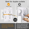 3-Sided Power Bars with Surge Protector, POWRUI 6-Outlet Extender with 3 USB Ports (1 USB C) and Night Light, Multi Plug Outlet and Spaced Outlets Adapter, ETL, White 🍁 All In One Marketplace Canada