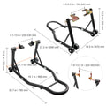 VEVOR Motorcycle Stand Lift, 850lbs Front Rear Combo Stand Lift Stand, Front and Rear Wheel Fork Stand, U+L Fork Swingarm Spool, Compatible with Most Yamaha Honda Kawasaki Suzuki Motorcycles, Black 🍁 All In One Marketplace Canada