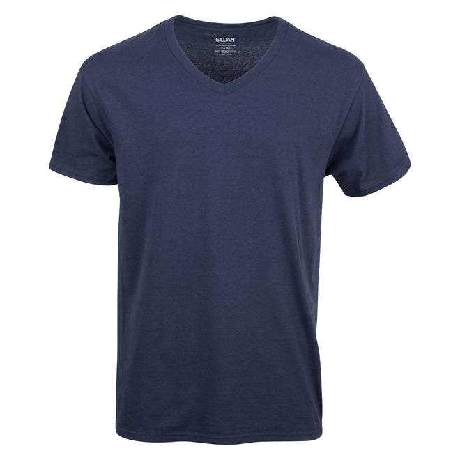 Gildan Men's V-Neck T-Shirts, Multipack, Style G1103, Navy/Charcoal/Cardinal Red (5-Pack), Large 🍁 All In One Marketplace Canada