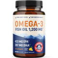 Triple Strength Omega 3 Fish Oil 1200 mg | EPA & DHA | Wild Caught, Sustainably Sourced Omega-3 Fatty Acids | Premium Burpless Fish Oil Supplements | Clean Label Certified, Third-Party Tested | 30 Ct 🍁 All In One Marketplace Canada
