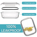 Vtopmart 5 Pack 22oz Glass Food Storage Containers with Lids, Meal Prep Containers, Airtight Lunch Bento Boxes with Snap Locking Lids for Microwave, Oven, Freezer and Dishwasher 🍁 All In One Marketplace Canada