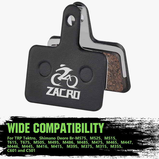 Zacro 4 Pairs Bike Brake Pads, Ceramic Bicycle Disc Brake Pads Fit for Tektro Shimano TRP Deore Br-M575 B01s Mt200 M525 M515 T615 T675 M505 M495 M486 M485, Mountain MTB Ebike Brake Pads Replacement 🍁 All In One Marketplace Canada
