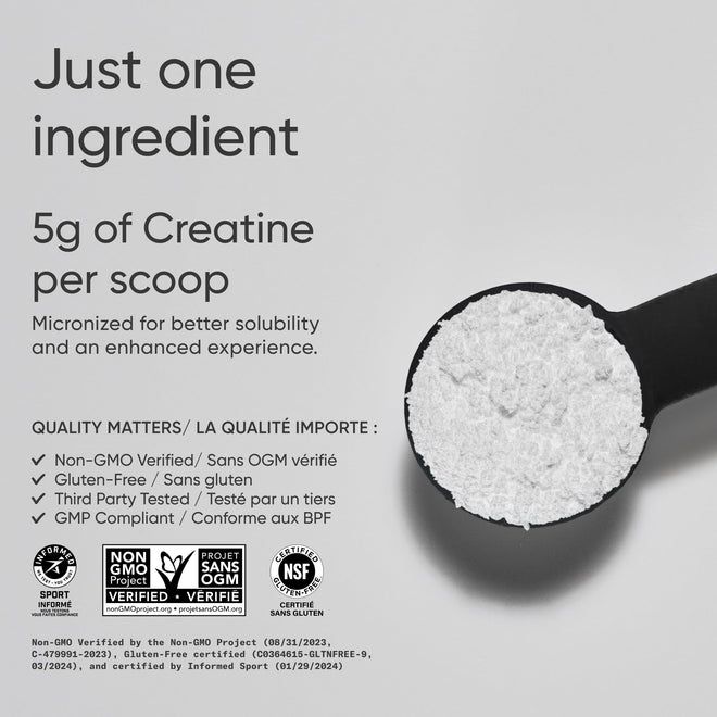 Sports Research® Creatine Monohydrate - Pure Micronized Creatine Monohydrate Powder - Improves strength, power, and performance for Women and Men | Non-GMO 100 Servings 🍁 All In One Marketplace Canada