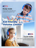 iClever HS19 Kids Headphones with Microphone for School, Volume Limiter 74/85dBA, Over-Ear Girls Boys Headphones for Kids with Shareport, Foldable Wired for iPad/Fire Tablet/Travel, Blue 🍁 All In One Marketplace Canada
