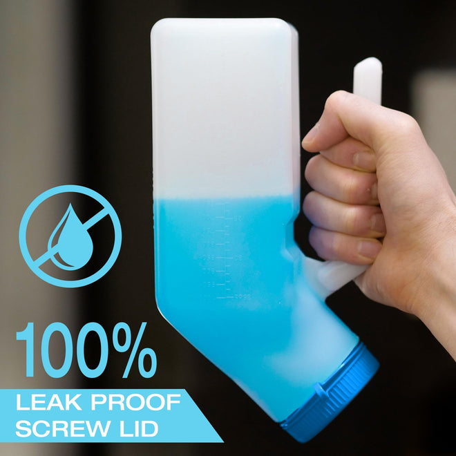 Urinals for Men Glow in the Dark Lid by Tilcare (1 Pack) - 32oz/1000mL Thick Plastic Mens Bedpan Bottle with Screw-on Lid - Spill Proof Urinary Chamber - Male Portable Travel Pee Bottles 🍁 All In One Marketplace Canada