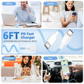 4 Pack USB C Charger for iPhone 16 15 Charger Fast Charging, 20W USB C Fast Charger Block with 6FT USB C to C Cable for iPhone 16 15 Pro Max/15 Plus/iPad Pro12.9/11,iPad Air,iPad mini Android Phones 🍁 All In One Marketplace Canada