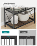 SONGMICS 5-Tier Metal Storage Rack, Shelving Unit with X Side Frames, Dense Mesh, 12.6 x 23.6 x 57.3 Inches, for Entryway, Kitchen, Living Room, Bathroom, Industrial Style, Ink Black UBSC165B01 🍁 All In One Marketplace Canada