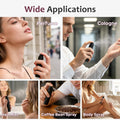 Lisapack Perfume Travel Spray Bottles - 8ml Mini Cologne Refillable Atomizer Decanter for Men - Small Size Travel Essentials Perfume Refill Decant Dispenser for Women Purse Pocket 3PCS Black 🍁 All In One Marketplace Canada