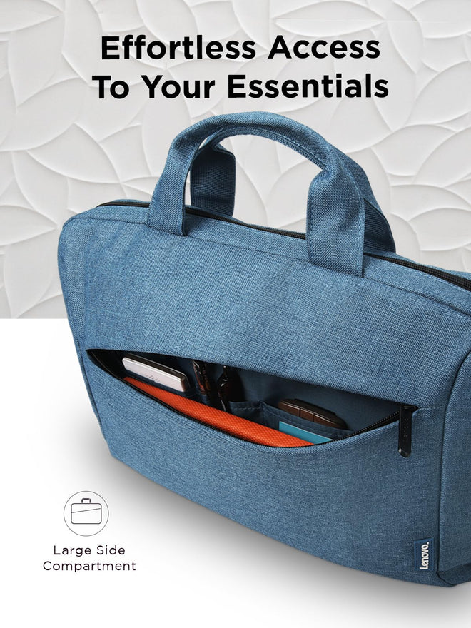Lenovo Laptop Carrying Case T210, fits for 15.6-Inch Laptop and Tablet, Sleek Design, Durable and Water-Repellent Fabric, Business Casual or School, GX40Q17230 Casual Toploader - Blue 🍁 All In One Marketplace Canada