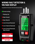 KAIWEETS Circuit Breaker Finder with LCD Display, GFCI Outlet Tester, Electrical Circuit Tracer Tool with NCV Test & Flashlight, Includes Carrying Case and Adapters- KT301P 🍁 All In One Marketplace Canada
