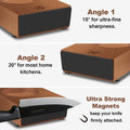 Abardi Rolling Knife Sharpener, Knife Sharpening with Diamonds Made Easy, Knife Sharpeners Kit with 15 & 20 Degree Magnetic Angle, Kitchen Gadgets Birthday Gifts for Men Dad Husband Fathers (Walnut) ﻿ 🍁 All In One Marketplace Canada
