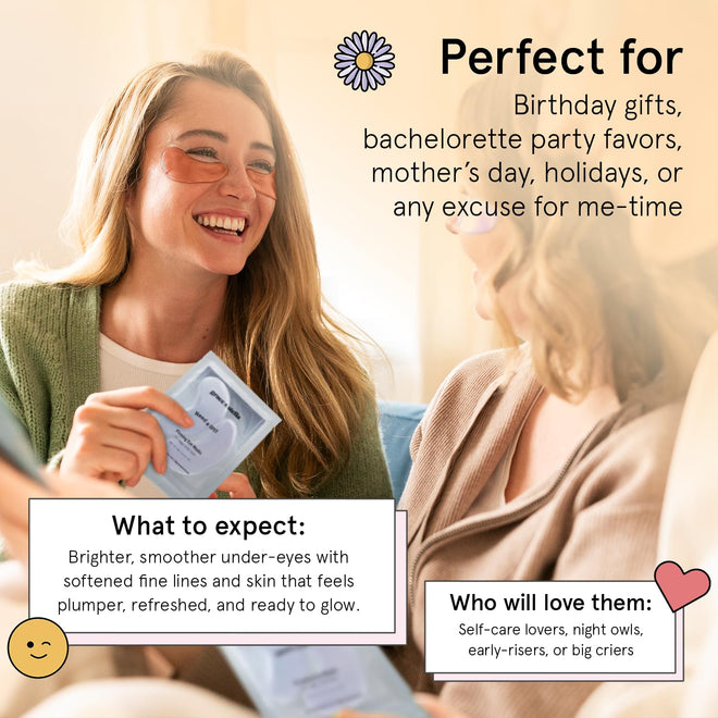 grace & stella Under Eye Patches (12 pairs) Eye Masks for Dark Circles and Puffiness - Birthday Gifts for Women, Bachelorette Party Favors, Bridesmaid Proposal Gifts, Self Care, Spa, Relaxation, Vegan 🍁 All In One Marketplace Canada