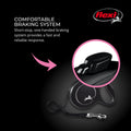 FLEXI New Classic Retractable Dog Leash (Tape) 26 feet, Large, Black 🍁 All In One Marketplace Canada