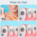 Floss Threaders, Deep Clean Dental Floss Threader for Braces, Bridges, and Implants, Blue 🍁 All In One Marketplace Canada
