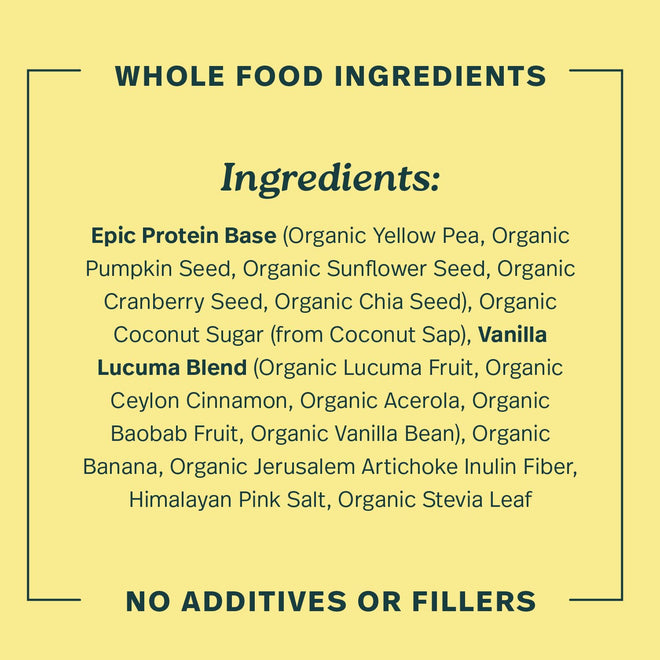 Sprout Living Epic Protein Powder, Vanilla Lucuma Flavor, Organic Plant Protein, Gluten Free, No Additives, 19 Grams Clean Vegan Protein (1 pound,13 servings) 🍁 All In One Marketplace Canada