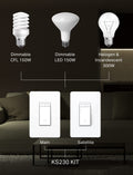 Kasa Smart 3-Way Dimmer Light Switch Kit by TP-Link (KS230 KIT V2) - Neutral Wire Required, 2.4GHz WiFi Light Switch works with Alexa and Google Home, No Hub Required, UL Certified, White 🍁 All In One Marketplace Canada