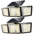 Solar Motion Sensor Light Outdoor, 2500LM 286 LED Solar Outdoor Lights with Power Display & Mode Indicators - 6500K Adjustable 3-Head Flood Light, IP65 Waterproof for Garden, Garage, Yard - 2 Pack 🍁 All In One Marketplace Canada