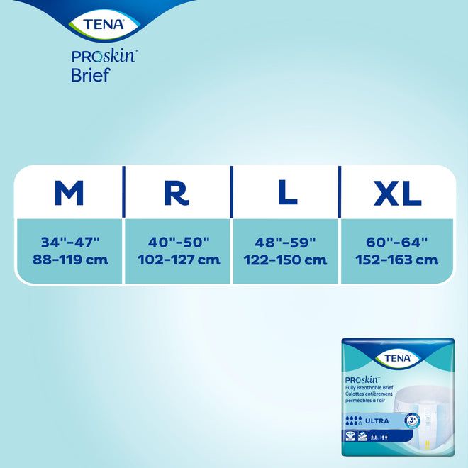 TENA Adult Incontinence, Discrete Disposable, Briefs, Comfortable Fit, Ultra Absorbency, Unisex, Large (L), 40 Count 🍁 All In One Marketplace Canada