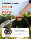 VEVOR Garden Hose, 100 ft 5/8" Heavy Duty 4-Layer Rubber Water Hose, 150PSI Working & 600PSI Burst, Flexible & Non-Kink Outdoor Waterhose with 3/4" Fitting, Lightweight Hoses for Gardening Cleaning 🍁 All In One Marketplace Canada