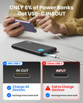 INIU Power Bank, Slimmest 10000mAh Portable Charger, Triple 3A High-Speed Charge External Battery Pack with Flashlight, USB C Phone Charger for iPhone 17 16 15 14 13 Samsung S22 Google LG iPad etc 🍁 All In One Marketplace Canada