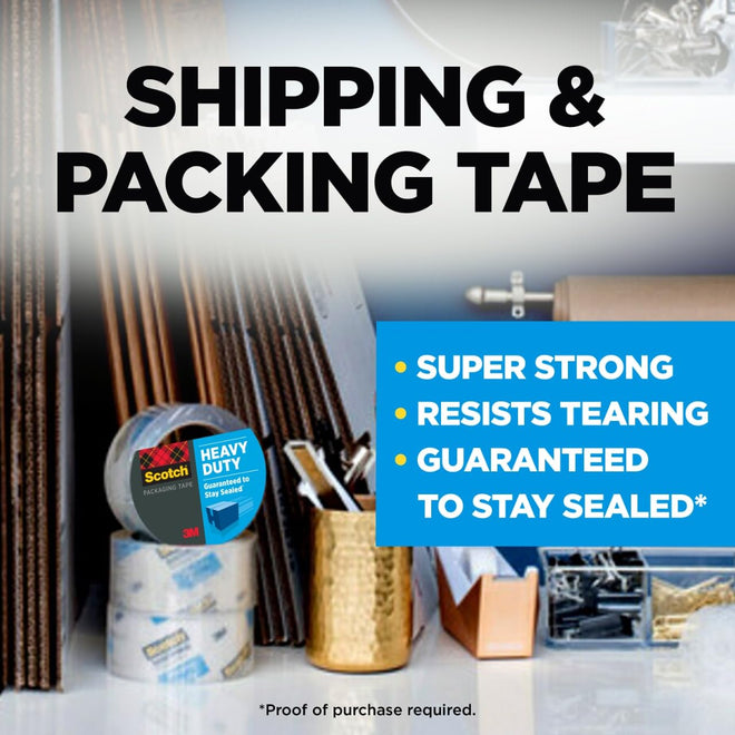 Scotch Heavy Duty Packaging Tape, Shipping and Packing Tape, 1.5” Core Refill Rolls with 1 Refillable Dispenser, 1.88 in x 800 in, 6-Pack 🍁 All In One Marketplace Canada