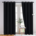 NICETOWN Blackout Curtains 2 Panels - Black Out Curtains 84 Inch Long,Insulated Curtains Room Darkening Grommet Curtains for Bedroom Living Room Windows (52 by 84 Inches,Black,Set of 2) 🍁 All In One Marketplace Canada