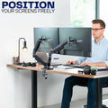 VIVO Dual Monitor up to 32 inches and 19.8 lbs per Screen, Pneumatic Arm Desk Mount, Articulating Counterbalance, VESA Stand, Classic, STAND-V002O 🍁 All In One Marketplace Canada