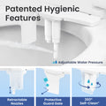LUXE Bidet NEO 320 Plus - Warm Water, Dual Nozzle, Non-Electric Bidet Attachment for Toilet Seat, Patented Slide-in Install, 360° Self-Clean, EZ-Lift to Clean, Feminine & Rear Wash (Chrome) 🍁 All In One Marketplace Canada