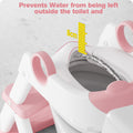 Rabb 1st Potty Training Seat, Upgrade Toddler Toilet Seat for Kids Boys Girls, 2 in 1 Potty Training Toilet for Kids, Splash Guard Anti-Slip Pad Step Stool (Pink) 🍁 All In One Marketplace Canada