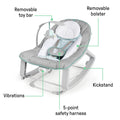 Ingenuity Keep Cozy 3-in-1 Grow with Me Vibrating Baby Bouncer, Seat & Infant to Toddler Rocker, Vibrations & Toy Bar, 0-30 Months Up to 40 lbs (Weaver) 🍁 All In One Marketplace Canada