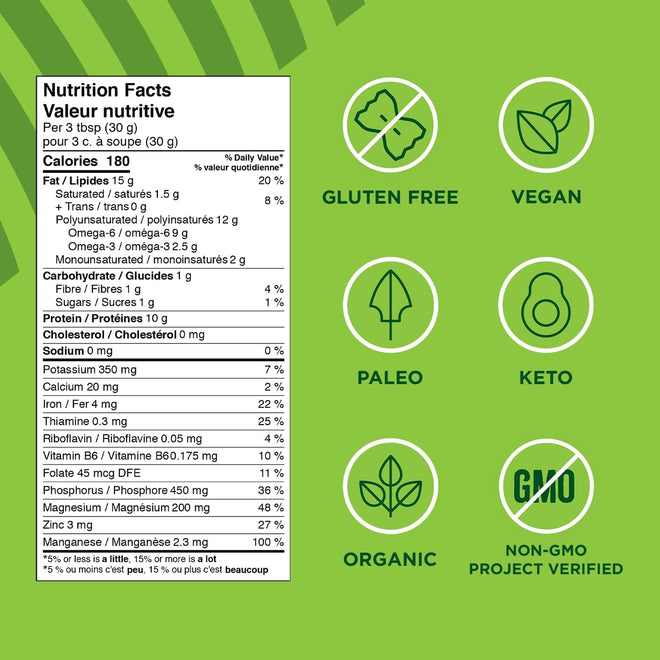 Manitoba Harvest Organic Hemp Hearts Shelled Hemp Seeds, 340g; 10g Plant-Based Protein & 12g Omegas per Serving, Whole 30 Approved, Vegan, Keto, Paleo, Non-GMO, Gluten Free 🍁 All In One Marketplace Canada