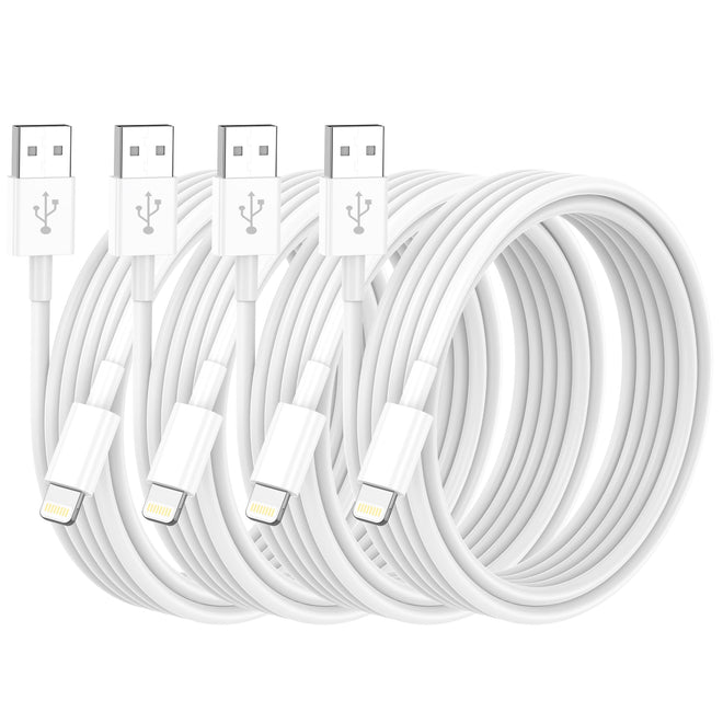 iPhone Lightning Cable [Apple MFi Certified], 4Pack iPhone Charger Cable 6FT, USB to Lightning Cable, Apple 2.4A Fast Charging Cord for iPhone 14/13/12/11 Pro/11/XR/8/7/6s Plus, iPad Pro/Air/Mini 🍁 All In One Marketplace Canada