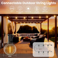 RTTY Outdoor String Lights Patio Light for Outside Waterproof G40 Shatterproof LED Bulbs, Dimmable Hanging Connectable Globe Lighting for Bistro, Backyard, Cafe, Porch, 2700K, 50 FT 26pcs 🍁 All In One Marketplace Canada