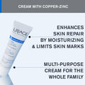 Uriage Bariéderm-CICA Repair Cream With Copper-Zinc & Hyaluronic Acid - Multi-Purpose Cream For Marks, Weakened & Irritated Skin - Face & Body Moisturizer For The Whole Family - 100ml 🍁 All In One Marketplace Canada