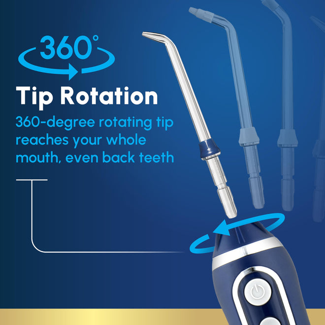 Waterpik Cordless Advanced 2.0 Water Flosser for Teeth, Gums, Braces, Dental Care with Travel Bag & 4 Tips, CDA Validated, Waterproof Rechargeable Handheld, Blue (1 Count) Packaging May Vary 🍁 All In One Marketplace Canada