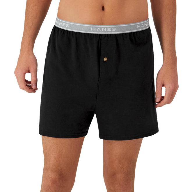 Hanes Mens Exposed Waistband Knit - Multiple Packs Available Boxer Shorts, Assorted 5 Pack, X-Large US 🍁 All In One Marketplace Canada