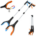 bemece 2-pack Grabber Reacher Tool, 32.68’’ (83cm) Garbage Picker Grabber, Foldable Magnetic Reacher Grabber for Seniors Adults - Blue & Orange 🍁 All In One Marketplace Canada