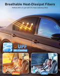 PEMOTech Car Window Shades(2 Pack)-Side Window Sun Shades, UV Protection Breathable Spandex Baby Window Covers for Camping, Universal Fit Most of Cars, Protect Privacy for Family (39.8"x27.2") Black 🍁 All In One Marketplace Canada