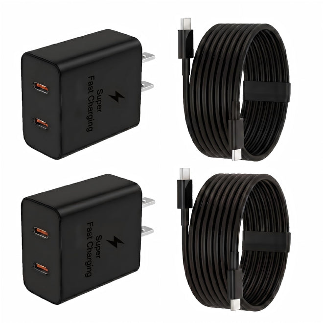 Super Fast Charger USB C, 2-Pack 45W USB C Charger with 6FT C to C Cable, Dual Port Fast Charger USB C for Samsung Galaxy S26/S25/S24/S23/S22/S21/S20/Plus/Ultra,Android,Galaxy Tablet,Phone 17/16/15 🍁 All In One Marketplace Canada