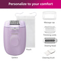 Philips Epilator Series 4000, 3-in-1 with Shaver and Trimming Attachments for Women, LED Light, 2 Speed Settings, 4 Accessories, BRE257/04 🍁 All In One Marketplace Canada