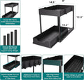 2-PACK Under Sink Organizers and Storage with Sliding Drawer, 2-Tier Bathroom Under Sink Shelf Rack,Multi-Functional Cabinet Storage Space Saver For Kitchen/Bathroom/Bedroom/Office. 🍁 All In One Marketplace Canada