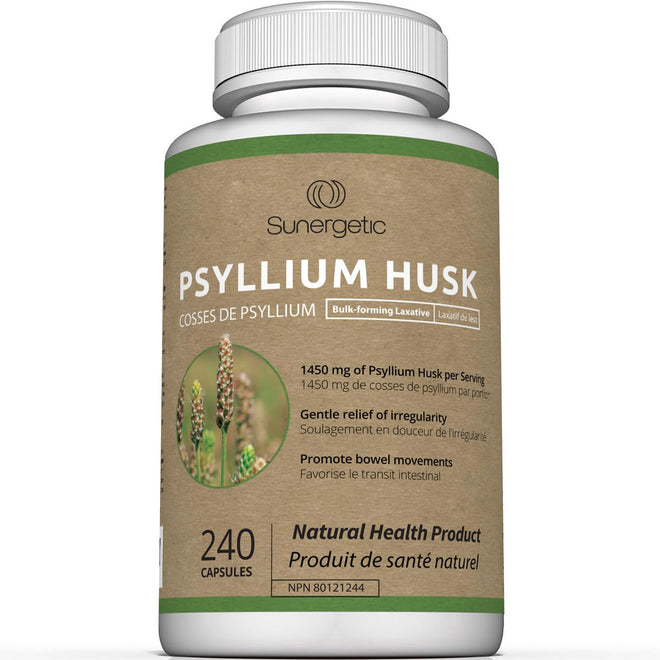 Premium Psyllium Husk Capsules - 1450mg per Serving - Helps Support Digestion, Intestinal Health & Regularity - 240 Psyllium Husk Fiber Capsules 🍁 All In One Marketplace Canada