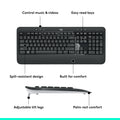Logitech MK540 Advanced Wireless Keyboard and Mouse Combo for Windows, 2.4 GHz Unifying USB-Receiver, Multimedia Hotkeys, 3-Year Battery Life, for PC, Laptop 🍁 All In One Marketplace Canada