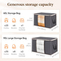 Lifewit 6 Pack Clothes Storage Bags, Foldable Fabric Closet Storage Containers and Organization, Underbed Lidded Storage Bins for Clothing, Blankets with Reinforced Handle, Sturdy Zipper, Clear Window 🍁 All In One Marketplace Canada