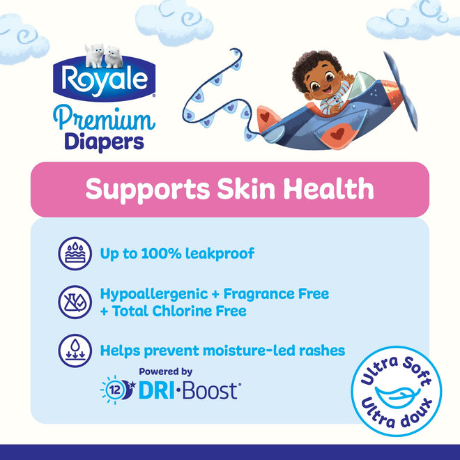 Royale Premium Diapers, Size 6 (35+ lb), 111 Count, Disposable Baby Diapers (Packaging may vary) 🍁 All In One Marketplace Canada