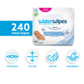 WaterWipes Plastic-Free Original Baby Wipes, 99.9% Water Based Wipes, Unscented & Hypoallergenic for Sensitive Skin, 240 Count (4 packs), Packaging May Vary 🍁 All In One Marketplace Canada
